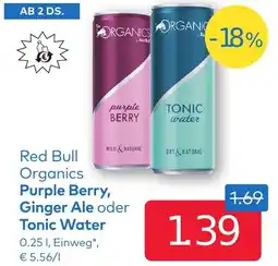 T&G Red Bull Organics Purple Berry, Ginger Ale oder Tonic Water Angebot