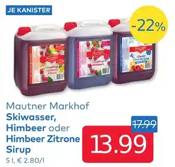 T&G Mautner Markhof Skiwasser, Himbeer oder Himbeer Zitrone Angebot