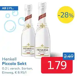 T&G Henkell Piccolo Sekt Angebot