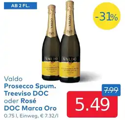 T&G Valdo Prosecco Spum. Treeviso DOC oder Rosé DOC Marca Oro Angebot