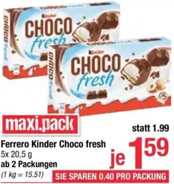 Maximarkt Ferrero Kinder Choco fresh Angebot