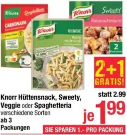 Maximarkt Knorr Hüttensnack, Sweety, Veggie oder Spaghetteria Angebot