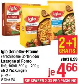 Maximarkt Iglo Genießer Pfanne oder Lasagne al Forno Angebot