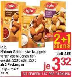 Maximarkt Iglo Hühner Sticks oder Nuggets Angebot