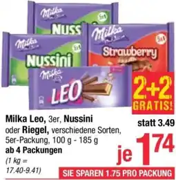 Maximarkt Milka Leo, Nussini oder Riegel Angebot