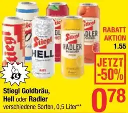 Maximarkt Stiegl Goldbräu, Hell oder Radler Angebot