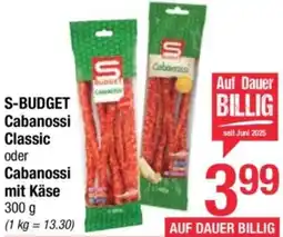 Maximarkt S-BUDGET Cabanossi Classic Angebot