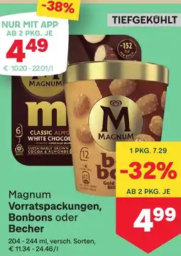 MPreis Magnum Vorratspackungen, Bonbons oder Becher Angebot