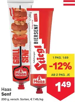 MPreis Haas Senf Angebot