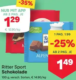 MPreis Ritter Sport Schokolade Angebot