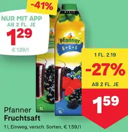 MPreis Pfanner Fruchtsaft Angebot