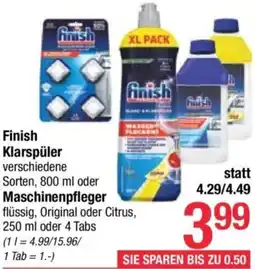 Maximarkt Finish Klarspüler oder Maschinenpfleger Angebot