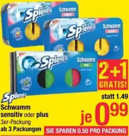 Maximarkt Splendid Schwamm sensitiv oder plus Angebot