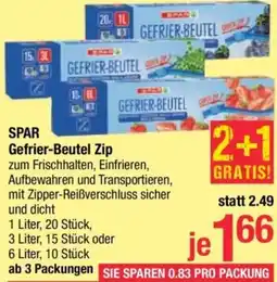 Maximarkt SPAR Gefrier-Beutel Zip Angebot
