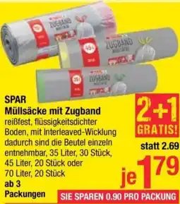 Maximarkt SPAR Müllsäcke mit Zugband Angebot