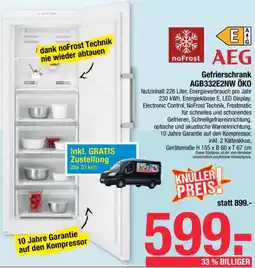 Maximarkt Gefrierschrank AGB332E2NW ÖKO Angebot