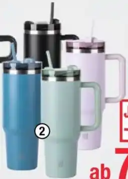 Maximarkt Tumbler mit Trinkhalm und auslaufsicherem Deckel Angebot