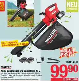 Maximarkt WALTER Akku-Laubsauger und Laubbläser Angebot