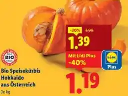 Lidl Bio Speisekürbis Hokkaido Angebot