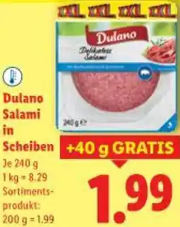 Lidl Dulano Salami Angebot