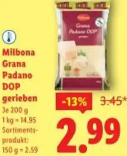 Lidl Milbona Grana Padano DOP gerieben Angebot