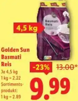 Lidl Golden Sun Basmati Reis Angebot