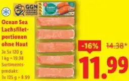 Lidl Ocean Sea Lachsfilet- portionen ohne Haut Angebot