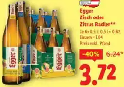 Lidl Egger Zisch oder Zitrus Radler Angebot