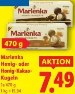 Lidl Marlenka Honig- oder Honig-Kakao- Kugeln Angebot