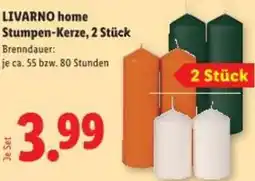 Lidl LIVARNO home Stumpen-Kerze Angebot