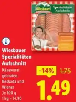 Lidl Wiesbauer Spezialitäten Aufschnitt Angebot