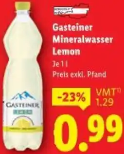 Lidl Gasteiner Mineralwasser Lemon Angebot