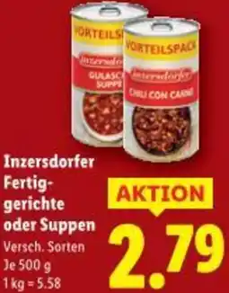 Lidl Inzersdorfer Fertig- gerichte oder Suppen Angebot