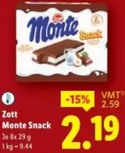 Lidl Zott Monte Snack Angebot