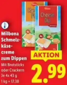 Lidl Milbona Schmelz- käse- creme zum Dippen Angebot