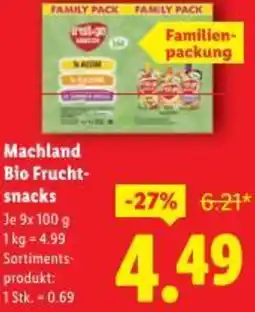 Lidl Machland Bio Frucht- snacks Angebot