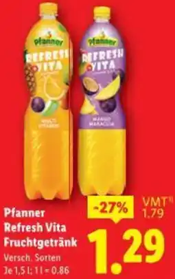 Lidl Pfanner Refresh Vita Fruchtgetränk Angebot
