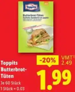 Lidl Toppits Butterbrot- Tüten Angebot
