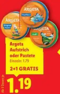 Lidl Argeta Aufstrich oder Pastete Angebot