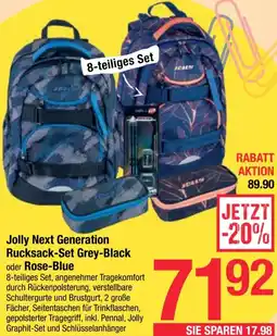 Maximarkt Jolly Next Generation Rucksack-Set Angebot