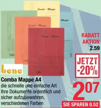Maximarkt bene Comba Mappe A4 Angebot