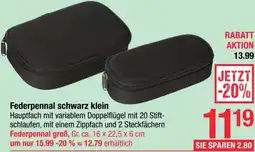 Maximarkt Federpennal schwarz klein Angebot