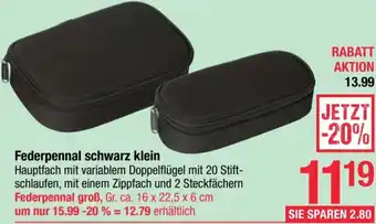 Maximarkt Federpennal schwarz klein Angebot