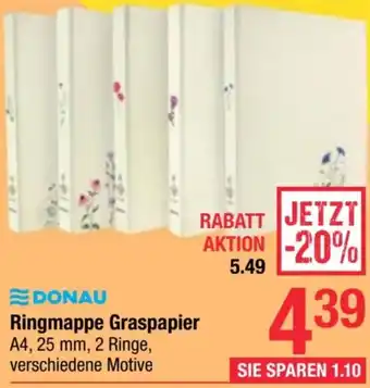 Maximarkt DONAU Ringmappe Graspapier Angebot