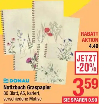 Maximarkt DONAU Notizbuch Graspapier Angebot
