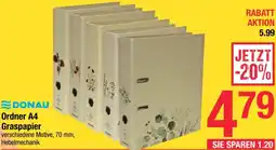 Maximarkt DONAU Ordner A4 Graspapier Angebot