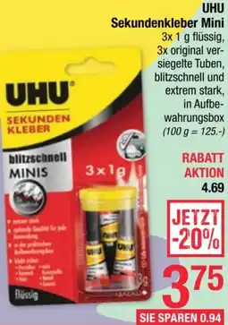 Maximarkt UHU Sekundenkleber Mini Angebot