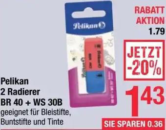 Maximarkt Pelikan 2 Radierer Angebot