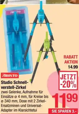 Maximarkt Aristo Studio Schnell- verstell-Zirkel Angebot