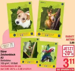 Maximarkt Dürer Zeichenblock A3 Angebot
